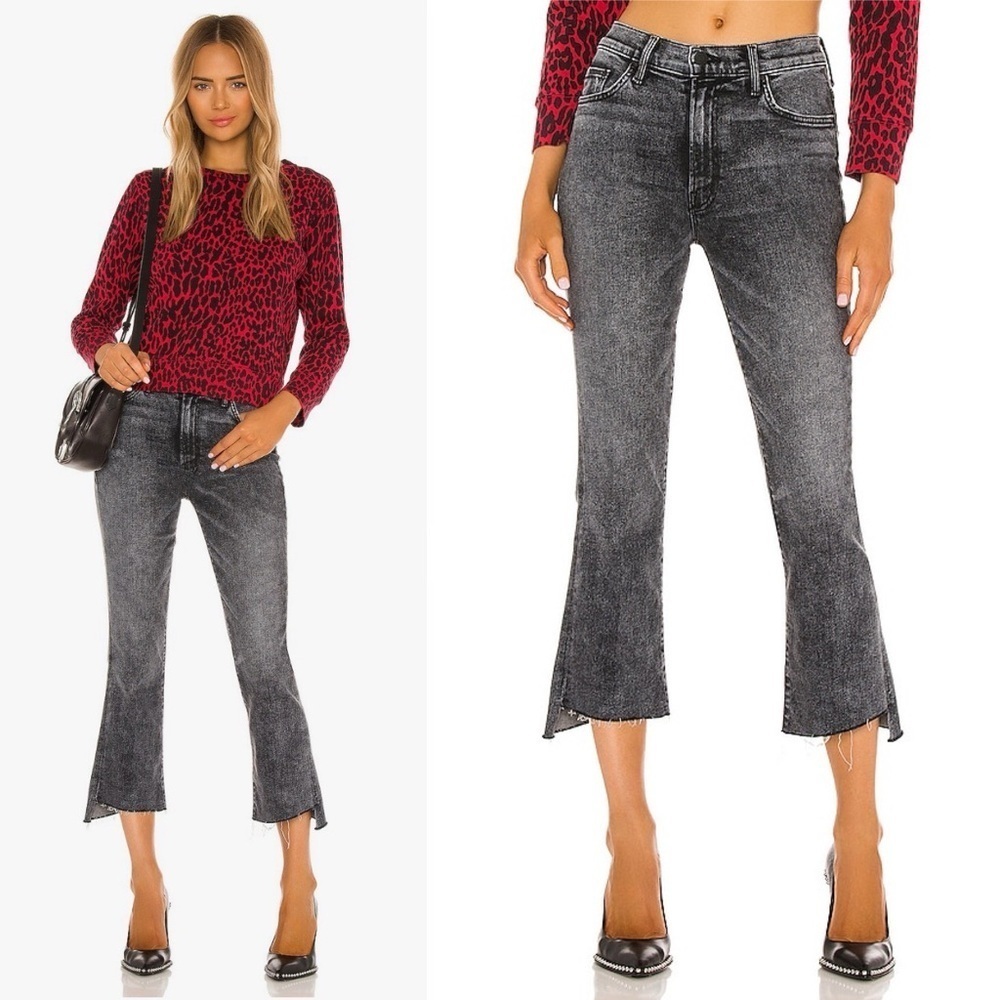Mother- The Insider Crop Step Fray In Train Stops Gray Jeans Size 25 Ankle Crop